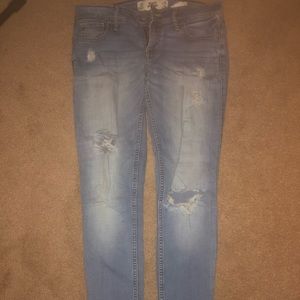 Hollister Super Skinny Ripped Jeans